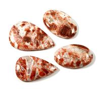 Arwacraft Red Brecciated Jasper Cabochon Gemstone 4 Pcs Lot 126.65Ct Lbe50-B081LGF3MRNAMZ