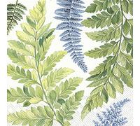 ARWEA White Blue Ferns IHR Luxury Traditional Paper Table Napkins 20 in Pack 3 ply