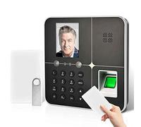 ARWIC 4 in 1 Fingerprint Time Clocks for Employees, Attendance Machine with Fingerprint, Face, RFID and Password, Employee Stamp Clock, No Monthly Fee, for Small Business Offfice