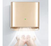 ARWIC Automatic Induction Hand Dryer, 1250W Electric Bathroom Hand Dryer with 80m/s Wind Speed, Commercia Toilet Hand Dryers, Adjustable Hot and Cold, Constant Temperature Gold