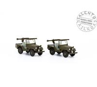 Arwico 85.005106 Set of 2 Military Jeep Armored IAK PAK 58 in 1:87 Scale H0