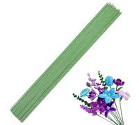 ARWIG 100 Pcs Floral Wire | 40 cm Light Green Florist Wire Stems for Crafting | Floristry Supplies | Flower Arranging Accessories | Floristry Wires for Handmade DIY Flower Stems Floral Arrangements