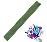 ARWIG 100 Pcs Flower Wire | 40 cm Dark green Florist Wire Stems for Crafting | Floristry Supplies | Flower Bouquet Accessories for Handmade DIY Floral Arrangements