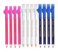 ARWIG 12 Pcs Fabric Chalk for Sewing - Water Soluble Dressmakers Chalk Tools, Erasable Fabric Pencils Markers Set for DIY Crafts and Embroidery (Blue, Pink, White)