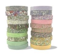 ARWIG 20 Rolls Washi Tape | Scrapbook Accessories | Scrapbooking Supplies | Coloured Scrapbook Tape for Journal Wrapping (Nature