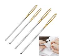 ARWIG 4 Pcs Darning Needle, Blunt Steel Sewing Needles with Large Eye Wool Needles for Sewing up Knitting Includes Bodkin for Sewing Knitting Accessories and DIY Crafts