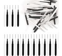 ARWIG 60 Pcs Micro Eyebrow Brush | Eyelash Brush with Cap | Mini Spoolie Brush for Eyelashes Extensions | Lash Brushes for Women Eyelash Eyebrow (Black, White)