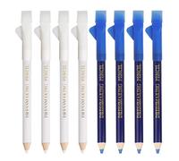 ARWIG 8 Pcs Fabric Chalk for Sewing - Water Soluble Dressmakers Chalk Tools, Erasable Fabric Pencils Markers Set for DIY Crafts and Embroidery (Blue, White)
