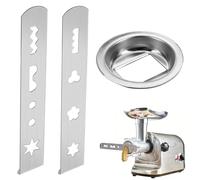 ARWIG Cookie Press Attachment Set, 2 cookie press molds and 1 cookie press attachment for meat grinder. Includes cookie press attachment for Mum4/Mum5 meat grinder. Pastry accessories.