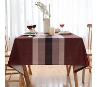 Arwllzz Rectangle Table Cloth Red 200x100cm Dust-Proof Tablecloth Washable Vintage Elegant Tabletop Decoration for Kitchen Dinning Garden Farmhouse Party Wedding Buffet Sommer Spring