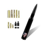 Arwrilt Car Bullet Antenna, Skull American Flag Pattern Truck Bullet Antenna, Car Truck Exterior Decoration Accessories, for GM Chevy Silverado 1500 3500 HD Avalanche GMC Sierra 1500 3500 (Black)