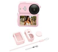 Arxonis 4-in-1 Silicone Protective Case Compatible with DJI Osmo Nano, Full Body Protection Set with Lens Cap & 2 Anti-loss Lanyard, Shockproof Anti-Scratch Cover[Pink]