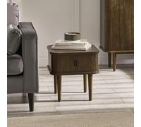 Arya Ribbed Dark Oak Side Table