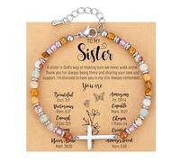 AryaHozel Dainty Cross Bracelet for Women - 13th to 60th Birthday Gifts for Her, Christian Gifts for Women, Sister, Friend, Mom, Daughter | Birthday, Valentine's Day, Easter, Christmas Gift, One Size