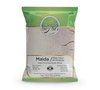 Aryan Plain All Purpose Flour Maida- 1Kg, Refined Wheat Flour, Made From Premium Indian Wheat, Natural & Vegan, Non GMO, No Preservatives & Additives- 1Kg