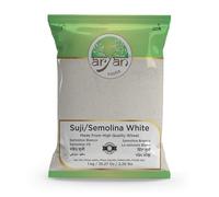 Aryan Semolina White Suji Made From Premium Indian Wheat, Natural & Vegan, No Preservatives and Additives- 1Kg