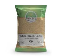 Aryan Wheat Dalia Lapsi Cracked Wheat, Made From Premium Indian Wheat, Source of High Fibre, Non GMO, Natural & Vegan, No Preservatives and Additives- 1Kg
