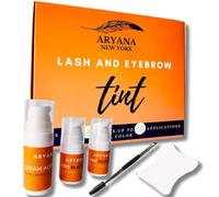 ARYANA NEW YORK Eyelash and Eyebrow Set Up to 10 Applications Black and Brown 5ml with Eyebrow Brush