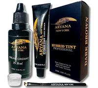 ARYANA NEW YORK Professional Hybrid Dye Set, Professional Dyeing Stains, Cream for Hair with Natural Effect (Dark Brown)