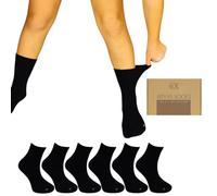 ARYAS 6 Pairs 100% Breathable Bamboo Socks - R/L Comfort Fit, Moisture-Wicking, Reinforced Heel & Toe, Perfect Daily Wear for Women UK 6-8 / EU 39-42