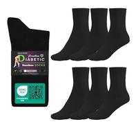 ARYAS Women’s Diabetic Bamboo Socks - 6 Pairs Multipack | Ultimate R/L Fit, Seamless Toe, Non-Binding Top, Breathable & Moisture-Wicking Socks for Sensitive Feet, Everyday Wear UK 9-11 / EU 43-46
