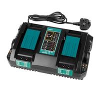 ARyee DC18RD 4A*2 Dual Ports Fast Charger Compatible with Makita 14.4-18V Li-ion Batteries BL1860, BL1850, BL1840, BL1830, Replace for DC18RC DC18RA DC18RF DC18SF