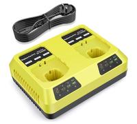 ARyee P117 Dual Ports Replacement Charger for Ryobi 12V-18V One Plus Lithium-ion/NiMh/NiCd Battery Charger, Compatible with P117 P118 P118B P119 P135 P105 P106 P107 P108 P109