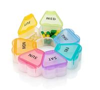 ARYIMYDP 1 Piece Elegant and Functional Pill Organizer, High Quality, Large and Easy Compartments, Clear and Portable, Proposal Tablet Gift (12 x 2.2 cm)