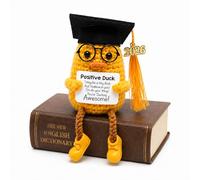 ARYIMYDP 1 Piece Maturity Lucky Charm, Positive Knitted Bee with Doctor Hat, Maturity Gift 2026 Exam Passed, Diploma Gift Idea for Friends and Companions