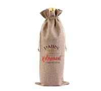 ARYIMYDP 1 piece retirement gift, retirement gifts, 750 ml wine bag, gift bag and wine packaging, linen wine bag for retirement