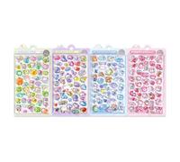 ARYIMYDP 3D Sticker Set, Cute Animals Cartoon Stickers, 4 Sheets Kawaii Animals Stickers, Cute Mini Stickers Children, Waterproof Animals Stickers, DIY Set, for Mobile Phone Cases/Notebook