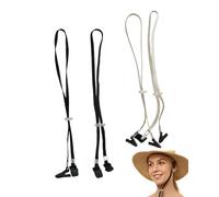 ARYIMYDP Pack of 4 Hat Cap Clip Set, Hat Retainer Clip & Cap Holder, Windproof with Sturdy Clips for Fishing, Golf, Sailing, Climbing, Camping, Hiking, Travel, Grey, Black