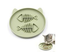ARYIMYDP Slow Feeder Dog Bowl & Cat Bowl with Herringbone Design, Anti Sling System for Small Medium Dogs and Cats, Non-Slip Silicone Bowl
