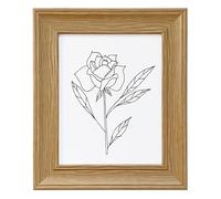 Aryllis 10x8 Photo Frame (25.4cm x 20.32cm), Oak Colour, Freestanding & Wall Mountable Picture Frame for 10x8 Prints