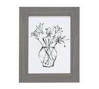 Aryllis 8x6 Photo Frame, Pebble Grey, Manufactured in the UK, Freestanding Picture Frame Fitted with Safety Perspex - *Choice of Colour & Size*