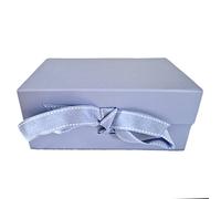 Aryllis A5 Deep Luxury Gift Box with Magnetic Lid and Stylish Silk Ribbon, Pale Blue, Gift Hamper for Birthday & Anniversary Presents - 23.5cm x 17cm x 10cm