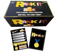 Aryllis RANK IT Quiz Game, 1000+ questions, Rank Answers to Pub Quiz Questions from High to Low, Trivia Game, Stocking Filler