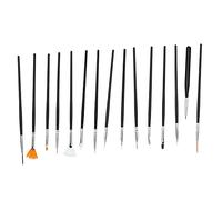 Arythia 15 Pcs Nail Art Brushes for Gel Nails, Professional Nylon Fine Detail Tools for Thin Lines Painting, Versatile Art Liner Brushes for Home or Salon Design (Oil paint brush set 15 pieces black)