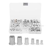 Arythia 165Pcs Aluminium Blind Rivet Nut Kit, Metric Threaded Inserts M3-M10 Assortment, Durable Metal Fasteners for Automotive, Industrial & Furniture Repair