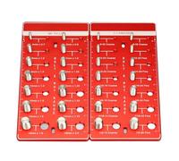 Arythia 2PCS Nut and Bolt Thread Checker, Metric and Imperial Gauge, 28-Size Aluminium Alloy Bolt Size Finder, 15.2 cm (6 Inch) Ruler for Screw Identification