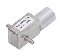 Arythia 4632-370 Double Shaft Gear Motor, 12V DC Motor, Micro Electric Reduction Motor with Self Locking, Aluminum & Brass, for Winch & Door Opener (210RPM)