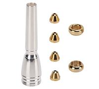 Arythia 6Pcs Metal Trumpet Mouthpiece Set, Polished Brass Instrument Parts 3C 3B 2C 2B, Durable Trumpet Accessories Replacement, for Professional Playing