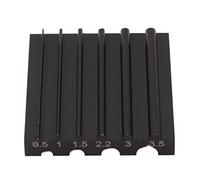Arythia Leather Edge Skiving Tool and Leather Beveler Sharpener, Durable Steel Leathercraft Grinding Tool, 6 mm Multi Slot Skiver Guide for Precision Polish (Black Round Slot)