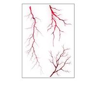 ARYU 10 Vascular Series Tattoo Stickers Simulation Blood Vessels Cell Stickers Lightning Tattoo Stickers Waterproof Sweatproof 10.5 × 14.8cm