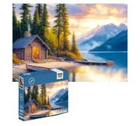 ARYU 1000-Piece Lakefront Paradise Paper Puzzle Adult Gift Suitable For Adults Aged 14 And Above, 1 Set, 1 Puzzle, 75x50 Cm, Unisex, Educational Game, Christmas Or Birthday Gift