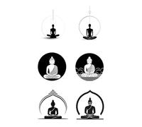 ARYU 1set 3pcs Meditator Herbal Tattoo Sticker Juice Waterproof Long-Lasting Arm Hand Back Semi-Permanent 11×18cm