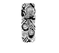 ARYU 2PCS Herbal Juice Full-Arm Tattoo Stickers That Do Not Reflect Light And Last For 15 Days Are Semi-Permanent Tattoos WQB-022