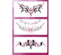 ARYU 3 Colour Sexy Charm Magic Tattoo Stickers Waterproof Female Lasting Private Chest Belly Stickers Cover Scars 28 * 16cm
