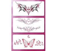 ARYU 3 Colour Sexy Charm Magic Tattoo Stickers Waterproof Female Lasting Private Chest Belly Stickers Cover Scars 28 * 16cm
