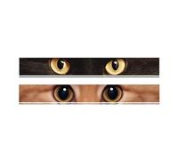 ARYU 4 Cat Eye Combination Tattoo Stickers Colourful Arm Ring Tattoo Stickers Long-Lasting Waterproof Simulation Small Flower Arm Sweat Super Realistic Stickers
